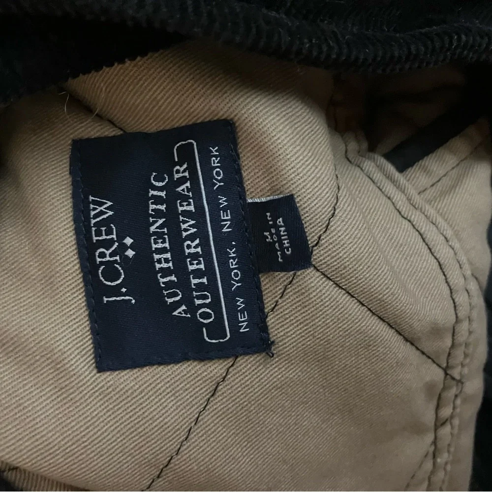 J. Crew Greyson Quilted Field‎ Jacket Black Size Medium